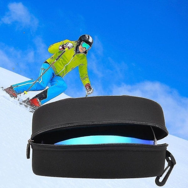 Hårt fodral, Ski Snowboard Snow Goggles Box, Sportglasögon Fodral svart l