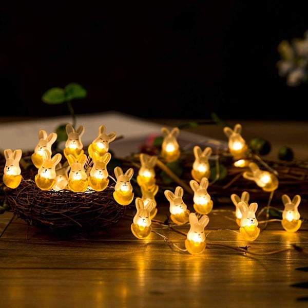 Utomhus Ljusslinga, 2 m 30LED Varmvit Kanin Påsk Koppar