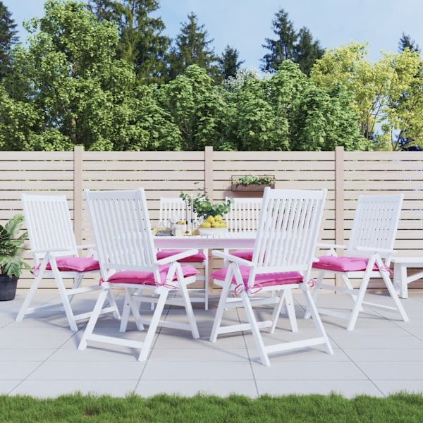 Stols puder 6 stk rosa 50x50x7 cm oxfordstof