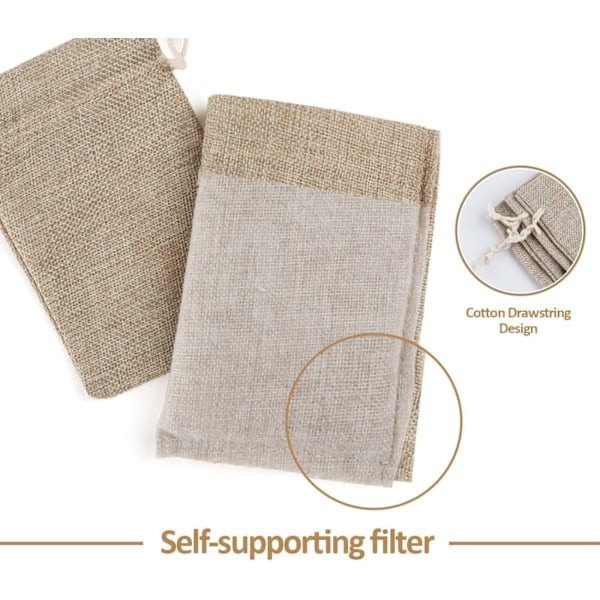 30-pack Intckwan Tygpåsar, 10x15 cm, Små Presentpåsar med Dragsko