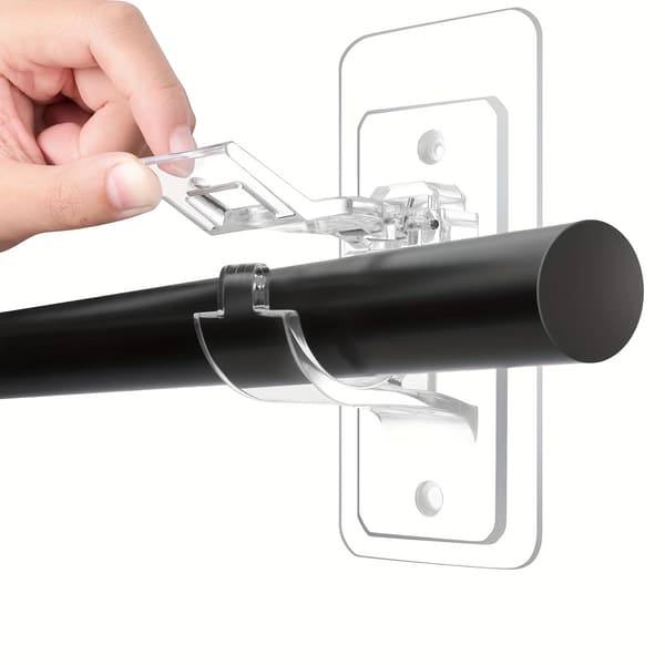 Gardinstangbeslag i plast, selvklæbende, ingen boring, 4-pak 4pcs Not provided