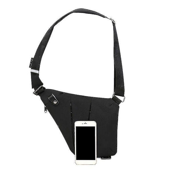 Slingbag / olkapussi / rintapussi Oikea olkapää Musta