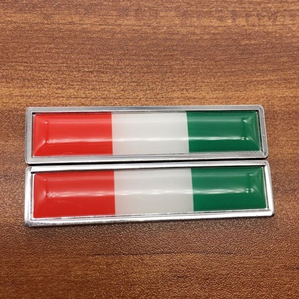 2 KPL Italialainen Italia lippu tunnus autotarra Kolmivärinen auto