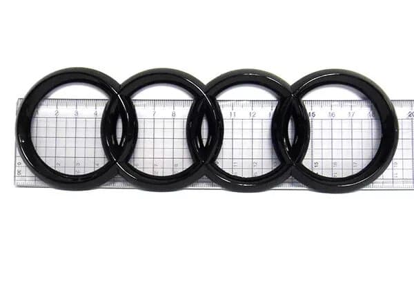 Sort Blank Bagklap Bagagerum Ring Badge Emblem til Audi A3 A4 S4 A5 A6 S 192x62mm-XF33-