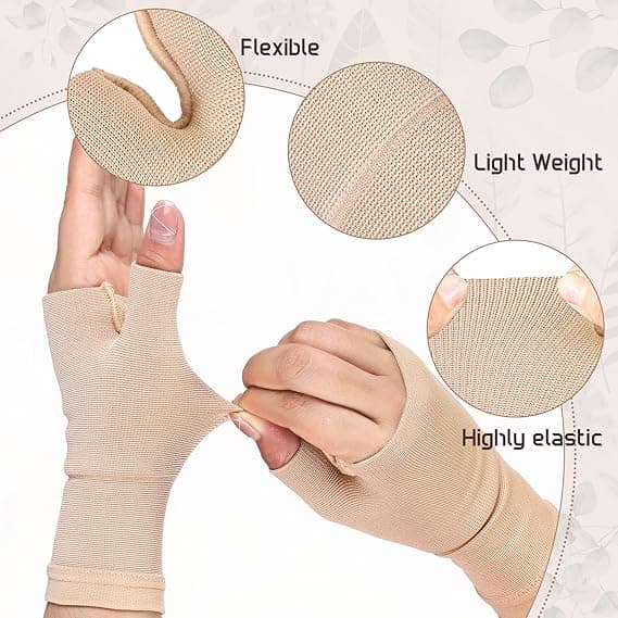 2 st Kompressionshandledsstöd Tumstödsstöd Andningsbart Handledsstöd och Tumstöd Elastiskt Handledsstöd Handstöd för Kvinnor Män Sport, M