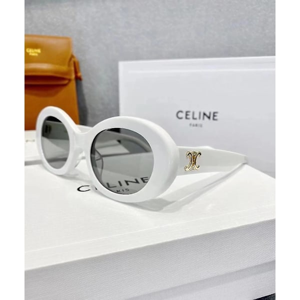 Kello Celinn Selin Internet-julkkis Arc De Triomphe Aurinkolasit Kultainen Logo Soikeat Aurinkolasit /BL-FS5- White