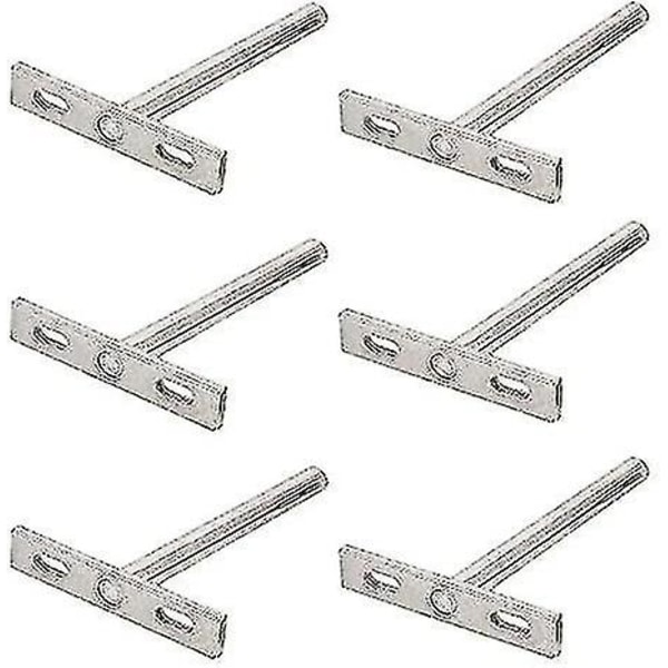6 stk. skjulte hyldeknægte flydende hyldekonsoller T-konsoller beslag hardware til alle typer hylder og vægdekoration (3) Hurtig-X41-