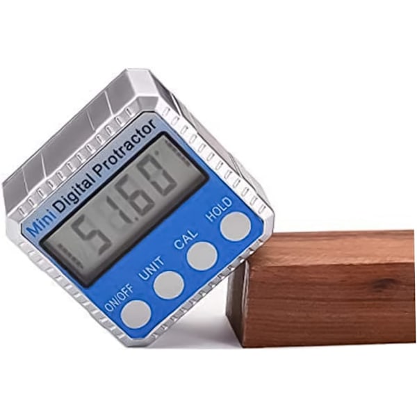 Digital vinkelmätare, elektronisk vattenpass 360° inklinometer (Blå)
