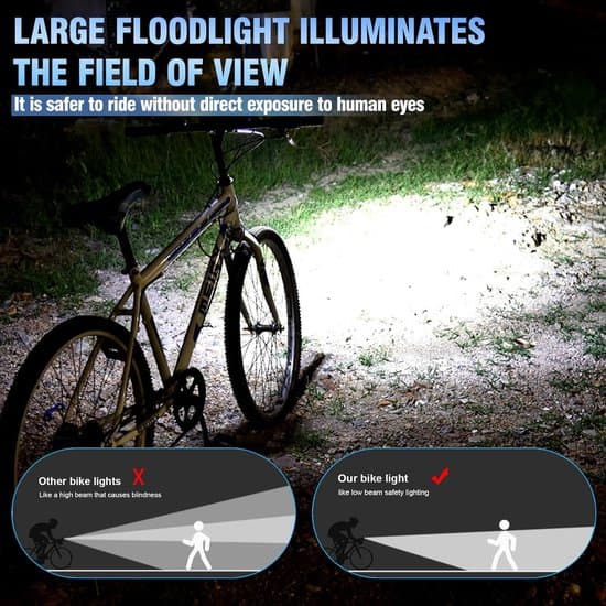 2800 lumen elsykkel frontlykt – Sykkellamper – Sykkellamper – Sykkellamper – 5 lysdioder – 5 moduser – 6400mAh – IPX5 vanntett