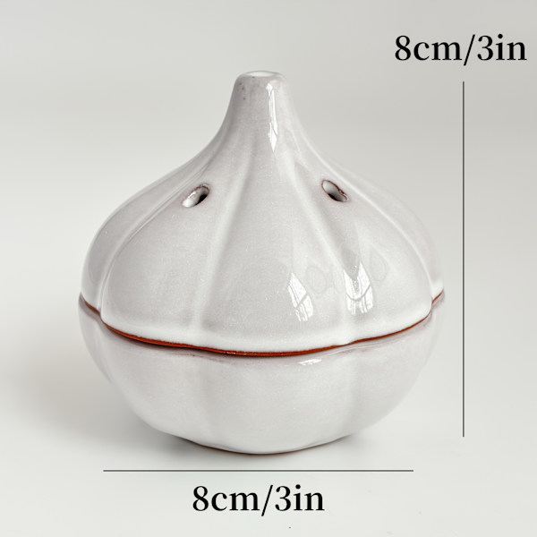 Ceramic Garlic Keeper with Ventilation Holes, Durable Garlic Storage Container-FS-