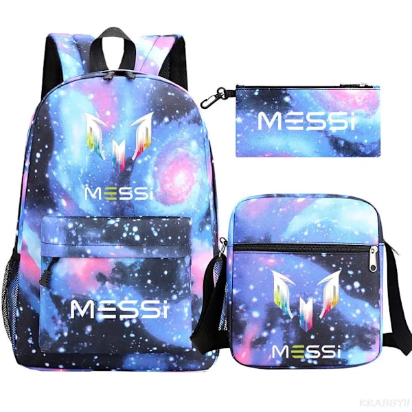 Fodbold Messi rygsæk 3 dele Khaki