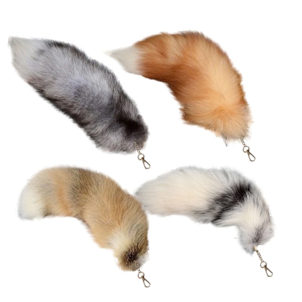 Therian Hale Plysch Nøkkelring Langt Anheng Cosplay Hale Dyre Bilnøkkelring 38-40CM-FS1- B