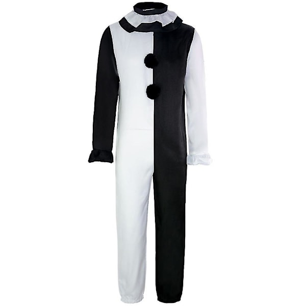 Cgmgtsn Voksne Terrifier 2 Kunst The Clown Cosplay Kostume Jumpsuit Hat Outfits Halloween Karneval Dragt V Kostume og Maske Costume and Mask M