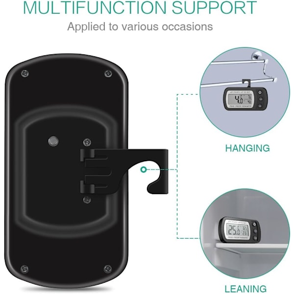 Digital Kylskåpstermometer, 2-pack Vattentät Fryskåpstermometer