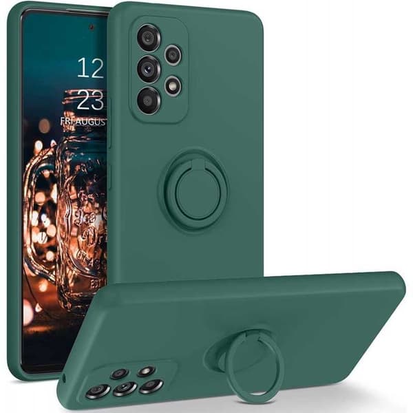 Samsung A53 5G Støtsikkert Deksel med Ringholder CamShield Grön