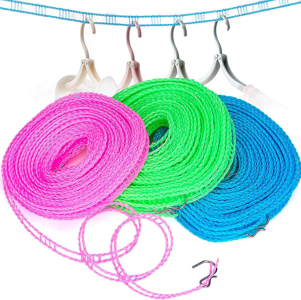 Vindtett klessnor, 3-pakning nylon klessnor, vindtett p