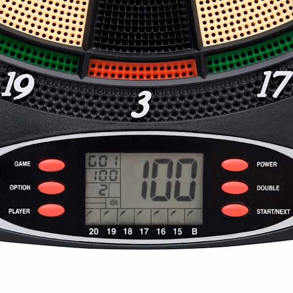 vidaXL Electronic Dartboard with Darts Black Polypropylene 1260