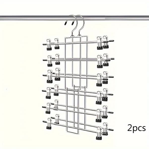 6-lags metal nederdelbøjle organizer 360° roterende krog 1pc Not provided