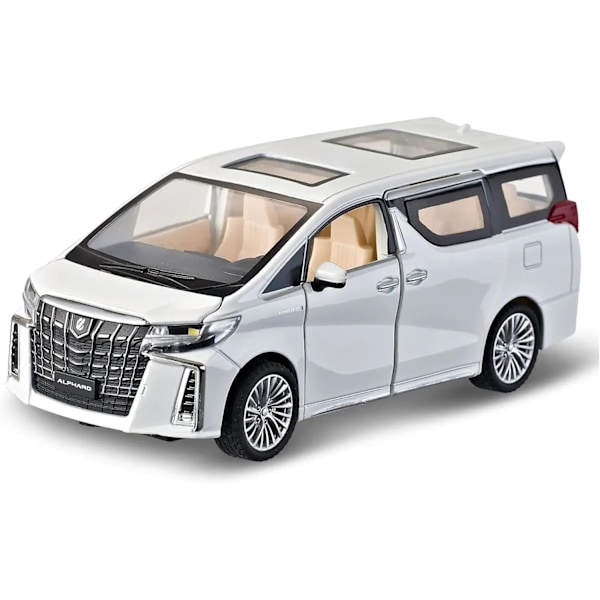 Aluminium Diecast modelbil, 1:32, Alphard MPV bilmodel bil Samlerlegetøjsbil med lys og lyd legetøjsbil, egnet til børn Gave