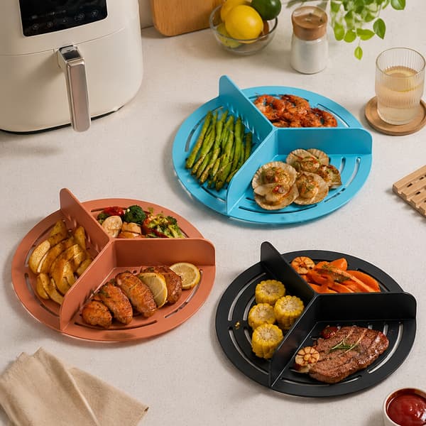 Silikone Trekant Separator til Airfryer Skålindsats Tilbehør Not provided Orange