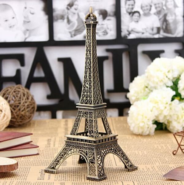 Pronssinen Pariisin Eiffel-torni-patsas Vintage-FY-