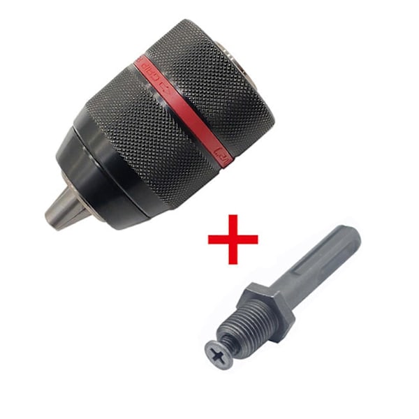 Metall Tungt 1/2-20UNF 13mm Borrchuck Hex Skaft/SDS/Socket Firkant Adapter js