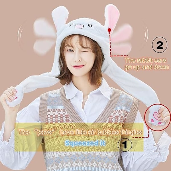 Rabbit Hat Jumping Hat Rabbit Hat with Moving Ears Anima-FY-