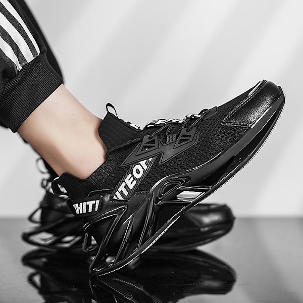 Herrsneakers Andas løpesko Sklisikre sportssko 8811 Svart Black 41