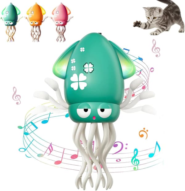 Dancing Octopus Toy, Octopus Toy, Automatic Crawling Dancing Octopus with Obstacle Detection, Crawling Octopus with LED-FY- green