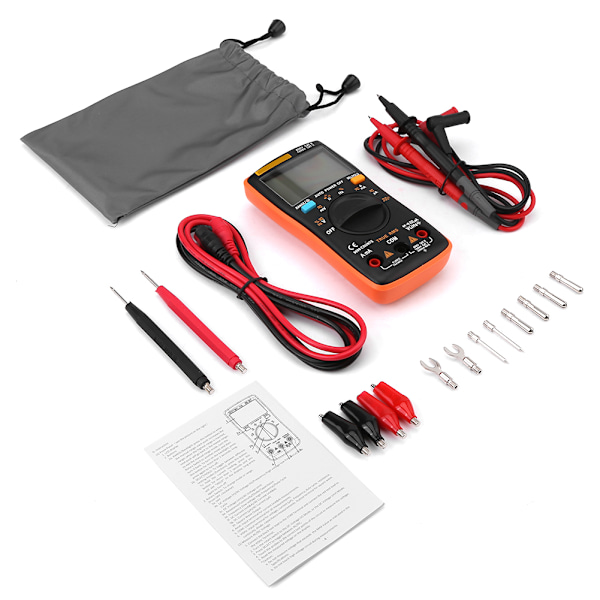 ANENG AN8008 True RMS Digital Multimeter AC DC Spänning Amperemeter Ström Ohm Meter