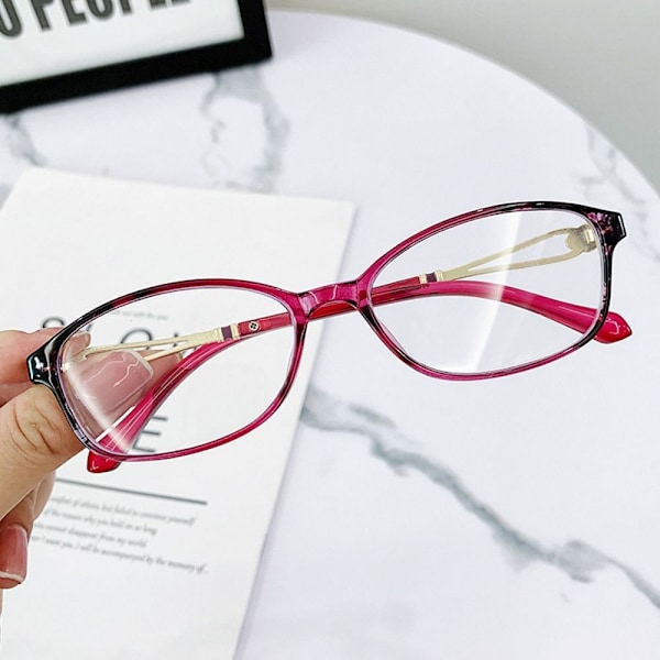 Läsglasögon Ultralätt Båge ROSA RÖD STYRKA 400 Rosaröd