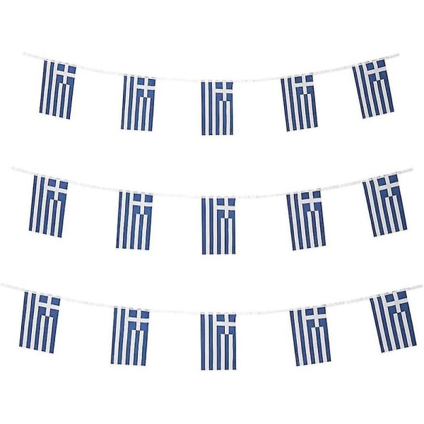 Greece Flags Greek Small String Mini Flag Pennant Banner Decorations - Greece -