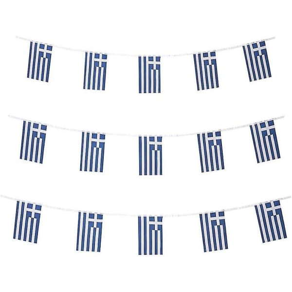 Hellas flagg Gresk liten streng mini flagg vimpel banner dekorasjoner - Hellas -