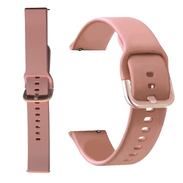 Passer for Samsung Active2 fargebeslag silikonrem 14 farger valgfritt Deep pink 22mm