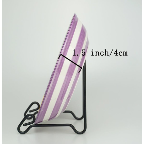 4-pak Sort Display Stativ Easel Jernstativ til Display Medium Dybe Skåle, Fade og Dybe Retter