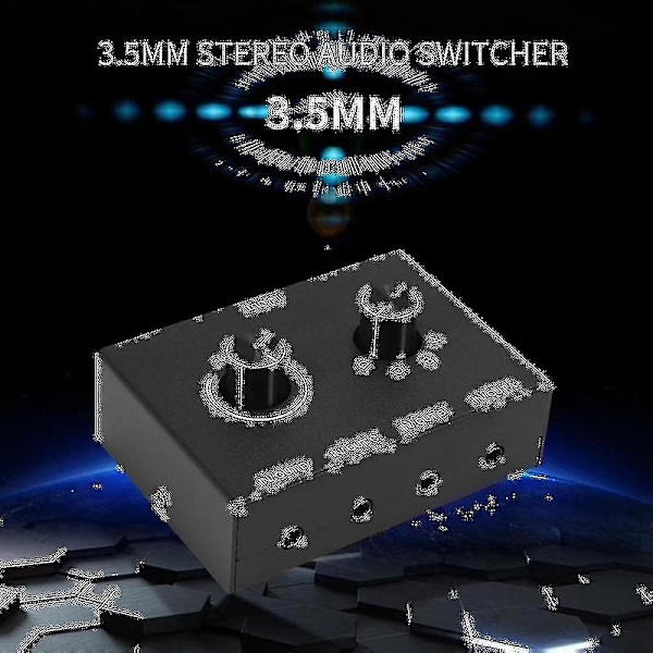 4-ports ljudomkopplare, 3,5 mm ljudomkopplare, stereo aux-ljudväljare, 4 ingångar 1 utgång/1 ingång 4 utgångar