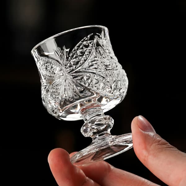 Graverade små vinglas för whisky, sake, vodka och te 12pcs Butterfly