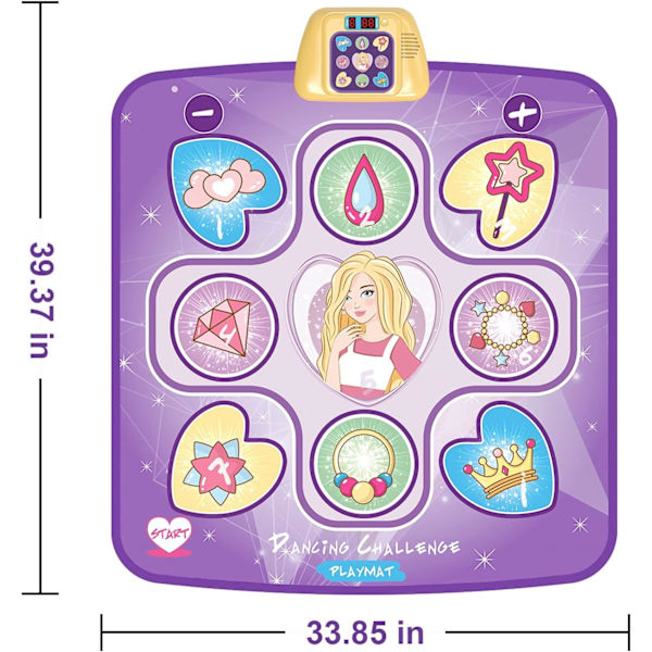 Dansmatta leksaker för barn, justerbar volym, 5 spellägen