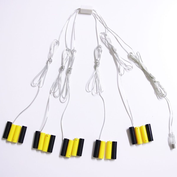 AA-Batterieliminatorer Strömförsörjning Ersätter AA-batterier för LED-lampor Elektrisk Klocka Julgransbelysning 0.09 One for three