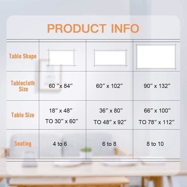 Valkoinen pöytäliina - 60x126 tuuman polyesteripöytäliina, 4 jalan pöydälle, pestävä, tahrankestävä ja rypistymätön, joulupöytäliina 153*320cm