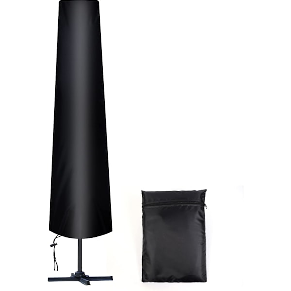 Rett parasolltrekk Ø 300 cm, 210D Oxford beskyttelsestrekk for parasoll med oppbevaringspose, værbestandig, UV-bestandig, snøbestandig