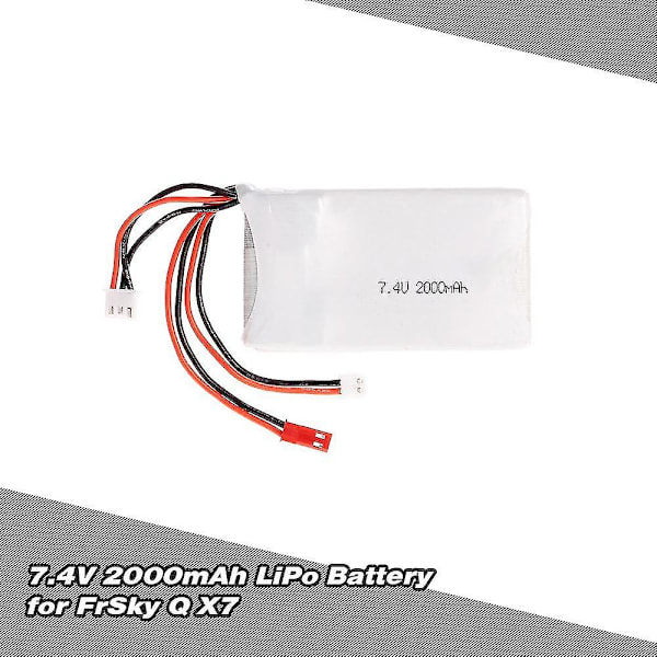 Lipo-batteri 2S 7,4V 2000mAh 8C Lipo-batteri til FrSky TARANIS Q X7 2,4G