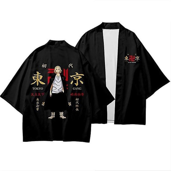 Tokyo Revengers Cosplay Anime-paita, Kimono-T-paita Herra Lyhythihainen B2 S B1 B1 3XL