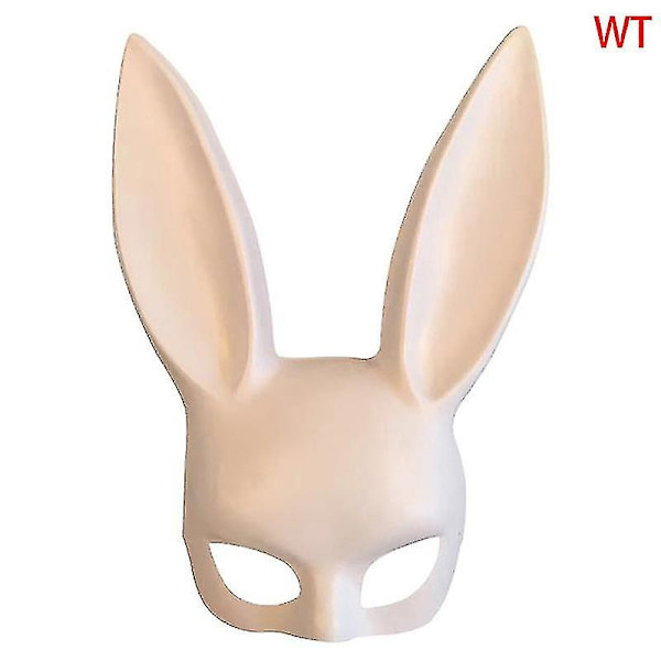 1 kpl Sexy Cosplay PVC Kanin Mask Kvinnor Halloween Maskerad Maskeraddräkt WHITE