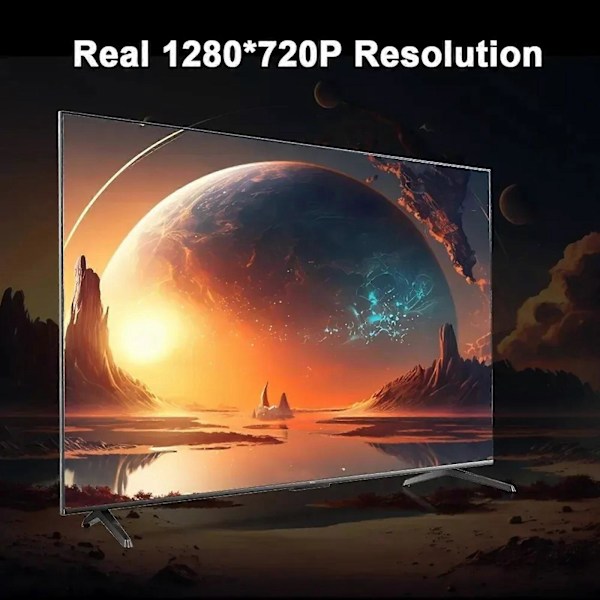 5G 4K Projektor Smart HD LED WiFi Bluetooth HDMI USB Android Hjemmekino