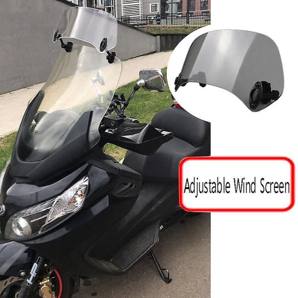 Transparent Universal Motorcycle Adjustable Windshield Extension Windscreen Spoiler Air Deflector-FY-