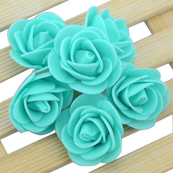 100 stk Mini Håndlaget Boble Skum Rose For Bryllup Hjem Innredning Scrapbooking Blomster Håndverk Krans Tilbehør Plastic