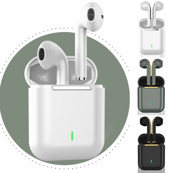 Bluetooth 5.0 trådløse høretelefoner Mini In-Ear Pods til iPhone Android Dark green