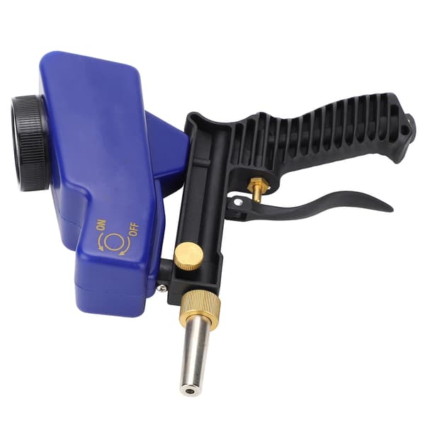 Gravity Feed Sandblasting Gun, Air Powered Sandblaster, Handheld Tool, 70-150 PSI, 6000 RPM-FY-