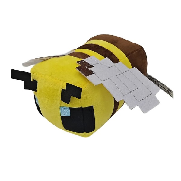 Minecraft-figur Steve Rosa Gris Tiger Katt Ender Drake Spindel Plyschleksak Zombie Man Rag Doll[HSF] 18cm bee 18cm bee 15-60cm